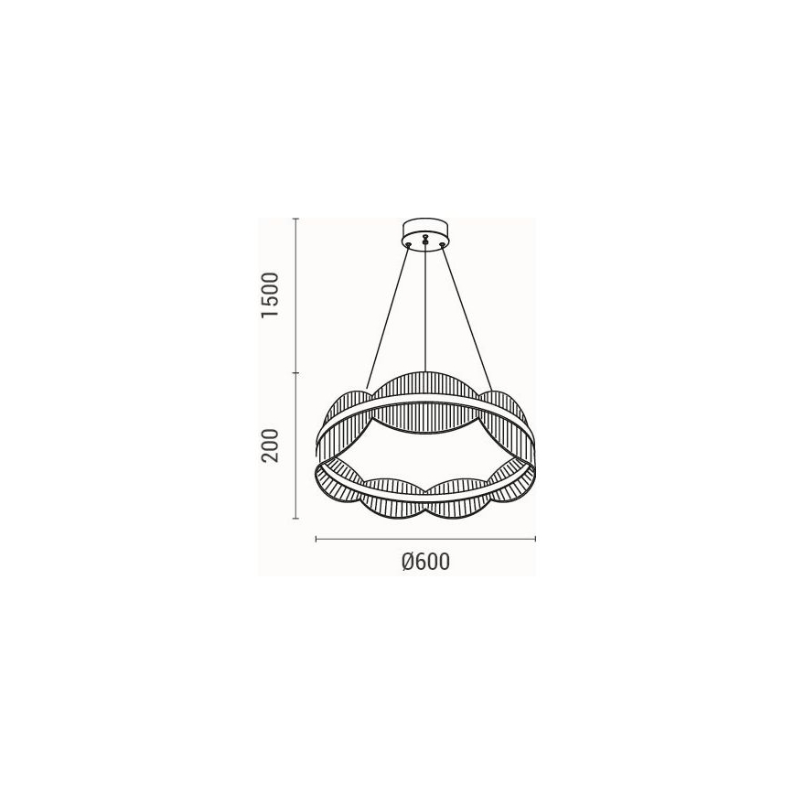 LED-kattokruunu johdossa LED/60W/230V 3000K