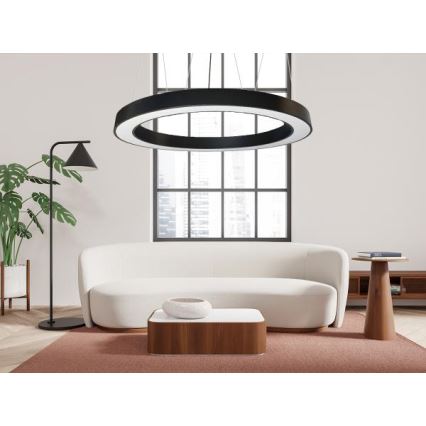 LED-kattokruunu johdossa LED/60W/230V 4000K halkaisija 120 cm musta