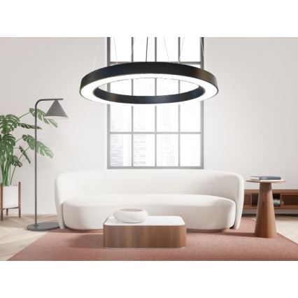 LED-kattokruunu johdossa LED/60W/230V 4000K halkaisija 120 cm musta