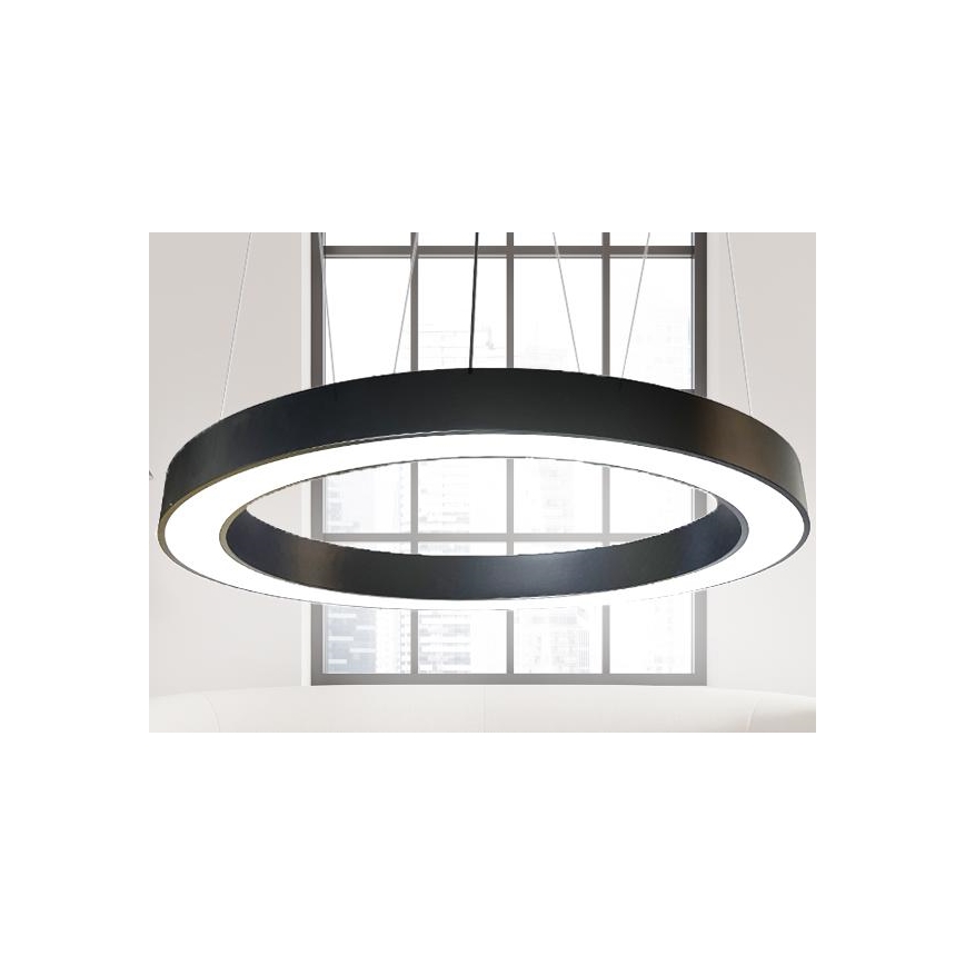 LED-kattokruunu johdossa LED/60W/230V 4000K halkaisija 120 cm musta