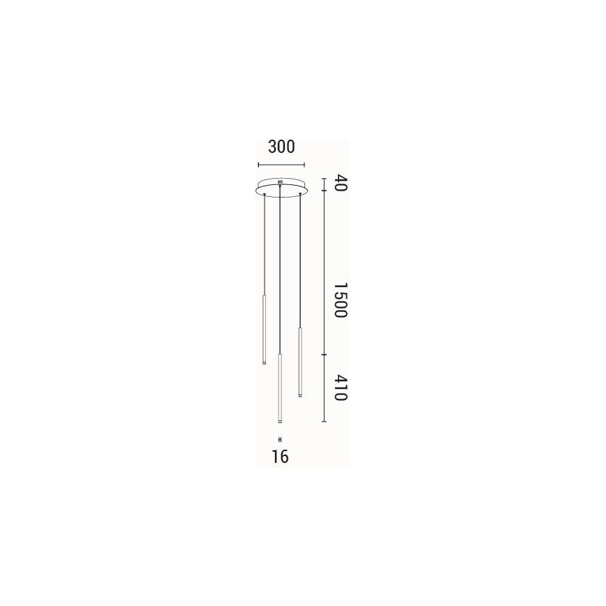 LED-kattokruunu johdossa LED/6W/230V 3000K halkaisija 30 cm
