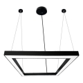 LED-kattokruunu johdossa LED/70W/230V 4000K 100x100 cm musta