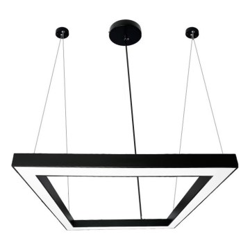 LED-kattokruunu johdossa LED/70W/230V 4000K 100x100 cm musta