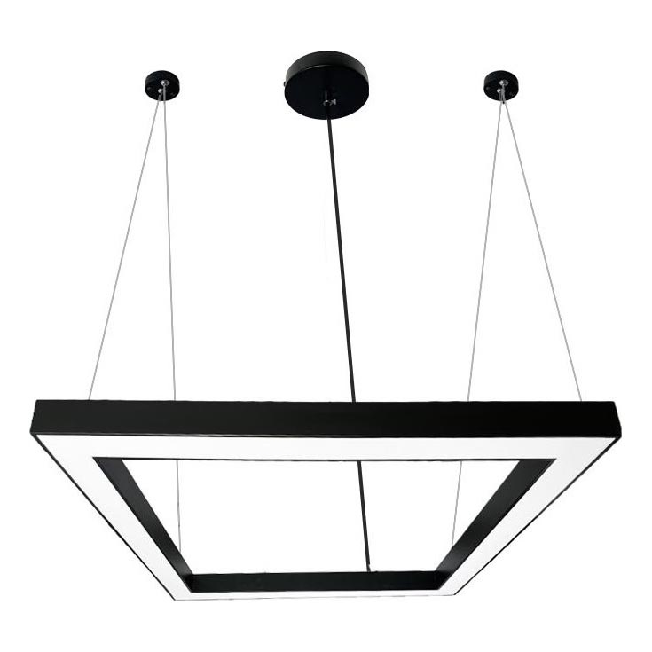 LED-kattokruunu johdossa LED/70W/230V 4000K 100x100 cm musta