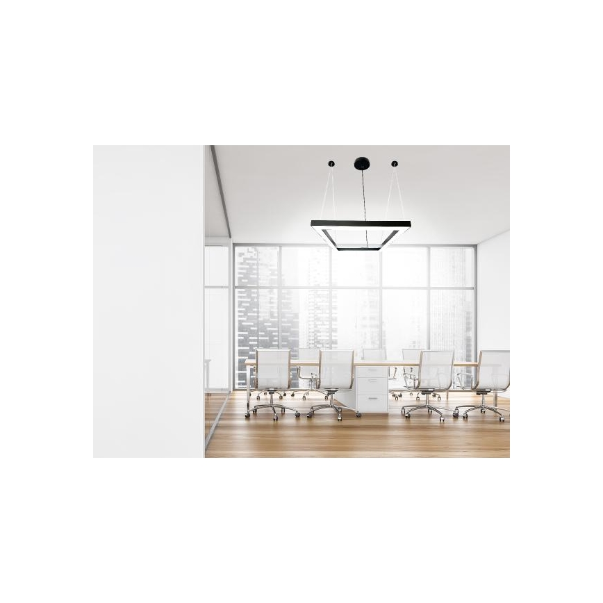 LED-kattokruunu johdossa LED/70W/230V 4000K 100x100 cm musta