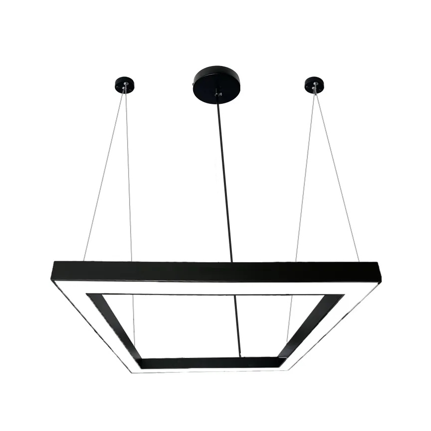 LED-kattokruunu johdossa LED/70W/230V 4000K 100x100 cm musta