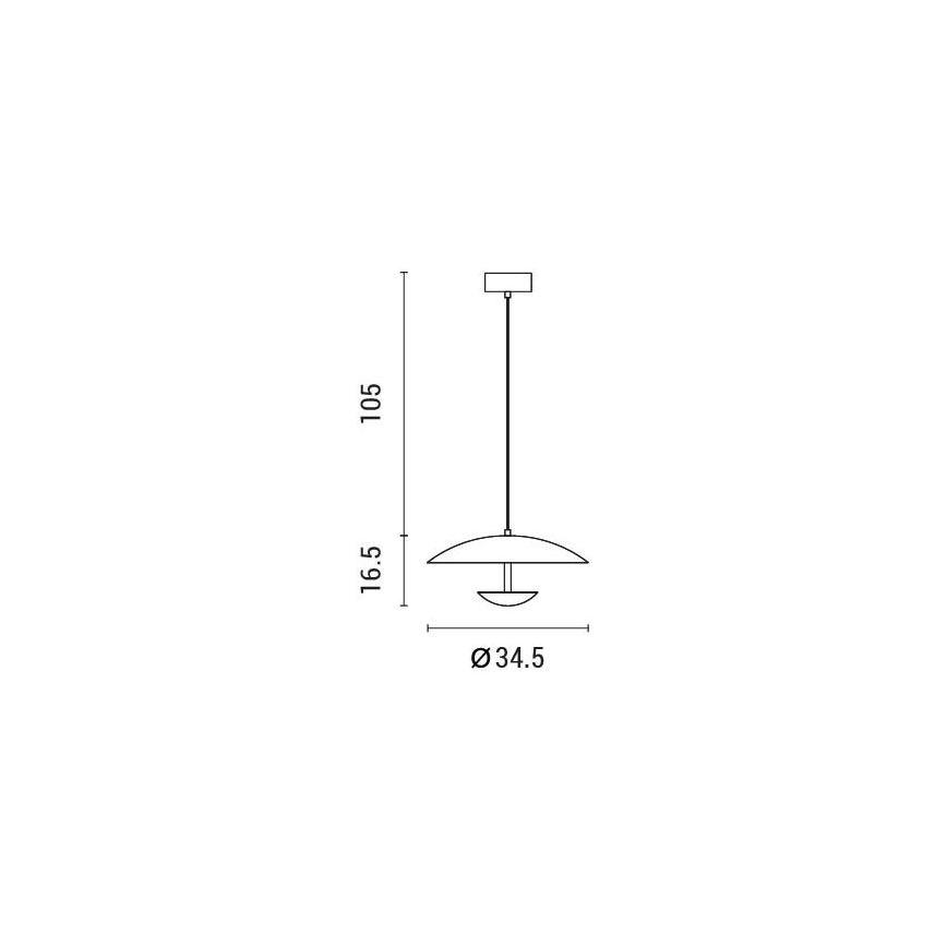 LED-kattokruunu johdossa LED/7W/230V 3000K halkaisija 34,5 cm