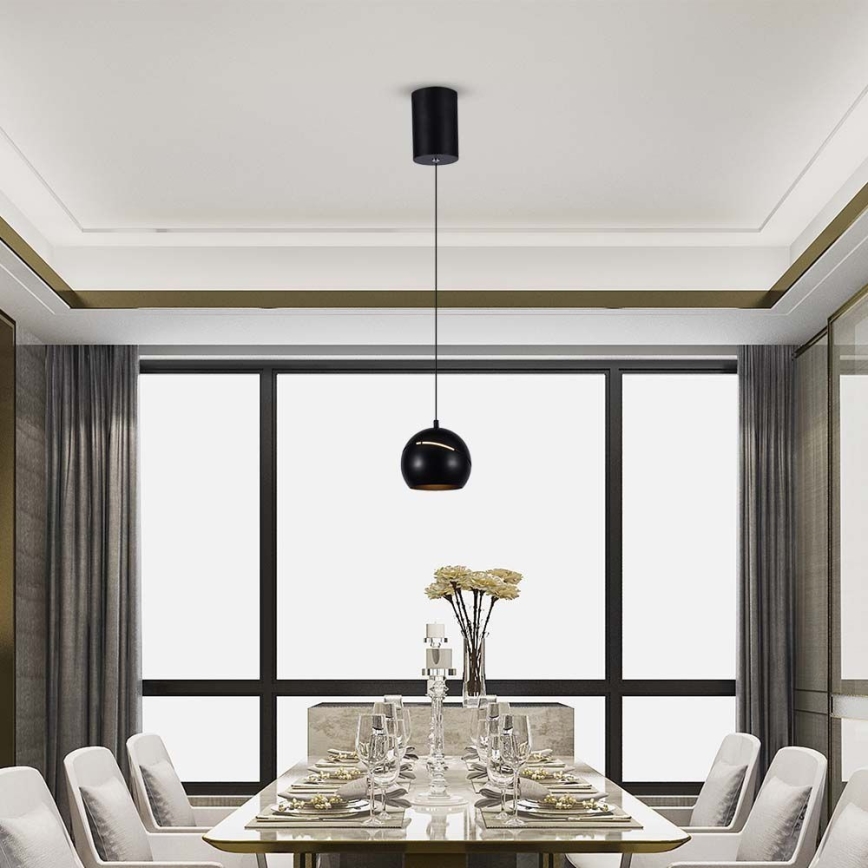 LED-kattokruunu johdossa LED/8,5W/230V 3000K musta