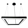 LED-kattokruunu johdossa LED/80W/230V 4000K 120x120 cm musta