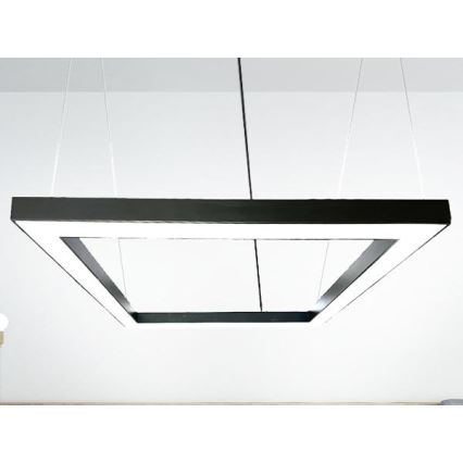 LED-kattokruunu johdossa LED/80W/230V 4000K 120x120 cm musta