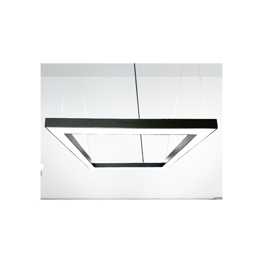 LED-kattokruunu johdossa LED/80W/230V 4000K 120x120 cm musta