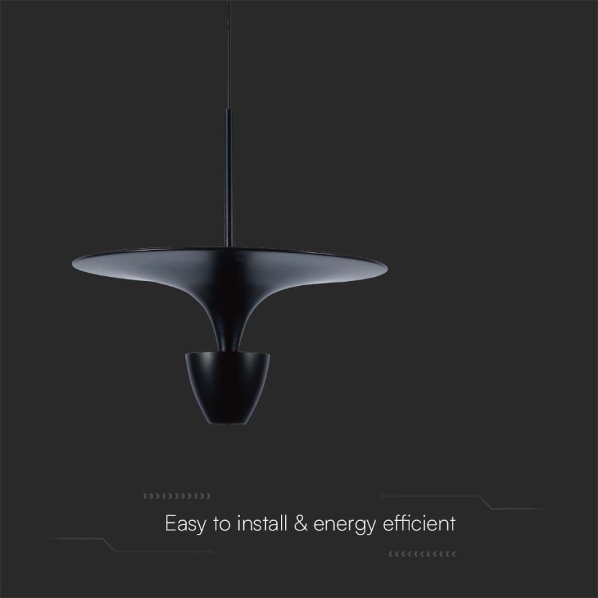 LED-kattokruunu johdossa LED/9W/230V 3000K musta