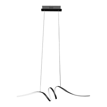 LED-kattokruunu johdossa LOOP LED/28W/230V musta