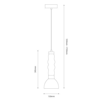 LED-kattokruunu johdossa LUCCO LED/13W/230V halkaisija 15 cm kulta