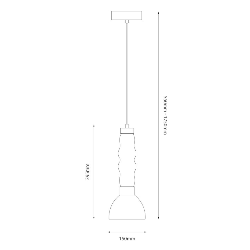 LED-kattokruunu johdossa LUCCO LED/13W/230V halkaisija 15 cm kulta