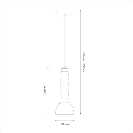 LED-kattokruunu johdossa LUCCO LED/13W/230V halkaisija 15 cm savuinen