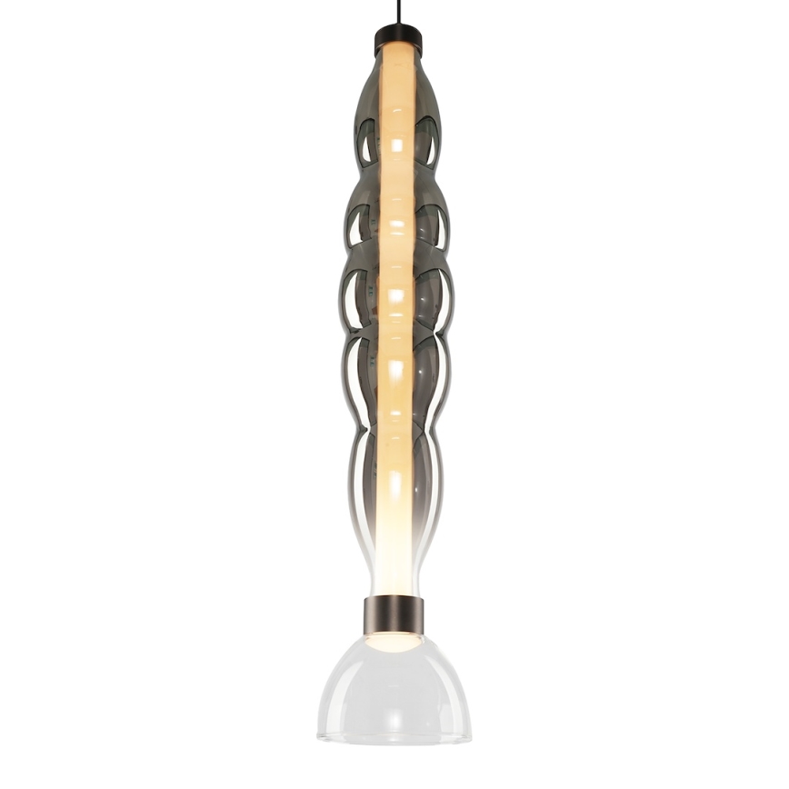 LED-kattokruunu johdossa LUCCO LED/18W/230V halkaisija 15 cm savuinen