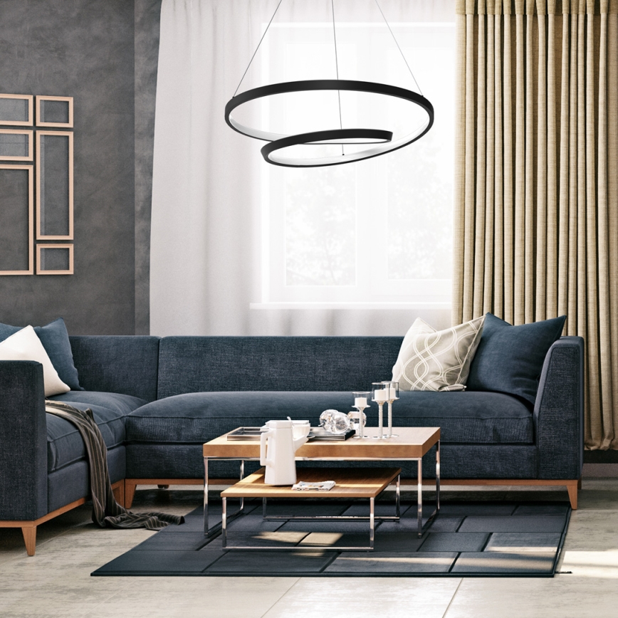 LED-kattokruunu johdossa LUCERO LED/48W/230V musta