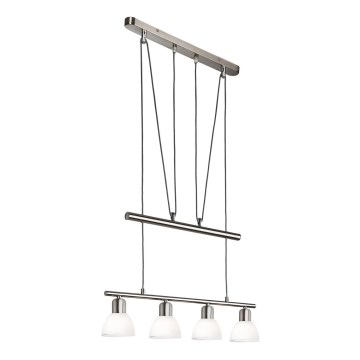 LED-kattokruunu johdossa MATTES 4xE14/4W/230V 3000K kiiltävä kromi