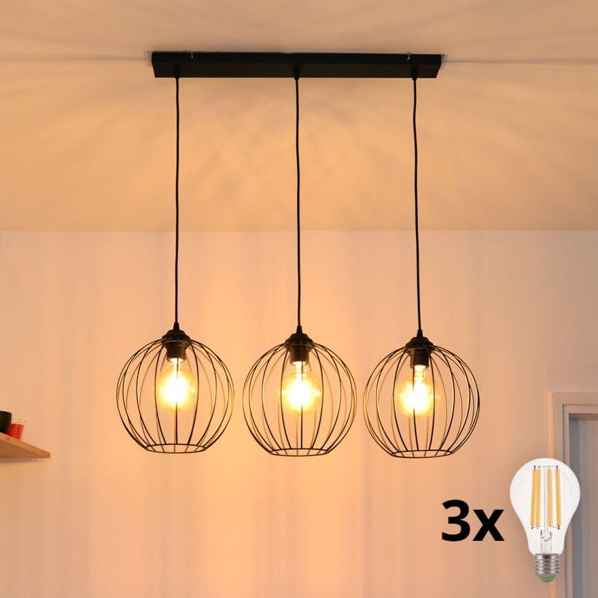 LED-kattokruunu johdossa MERCURE 3xE27/15W/230V