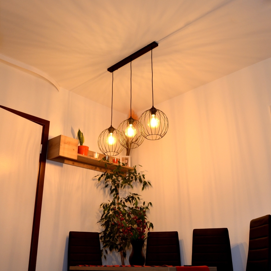 LED-kattokruunu johdossa MERCURE 3xE27/15W/230V