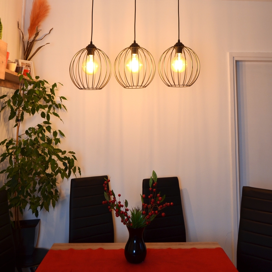 LED-kattokruunu johdossa MERCURE 3xE27/15W/230V