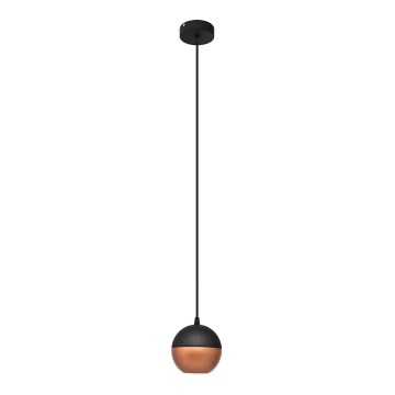 LED-kattokruunu johdossa MIDWAY 1xGU10/4,8W/230V musta/kupari