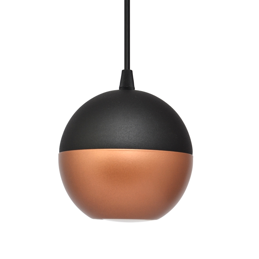 LED-kattokruunu johdossa MIDWAY 3xGU10/4,8W/230V musta/kupari