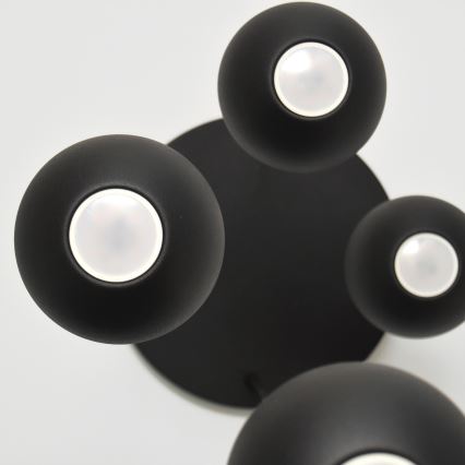 LED-kattokruunu johdossa MIDWAY 4xGU10/4,8W/230V musta