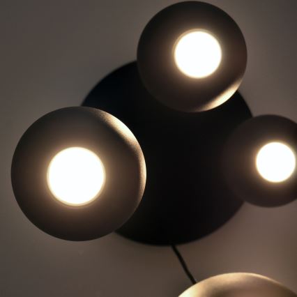LED-kattokruunu johdossa MIDWAY 4xGU10/4,8W/230V musta