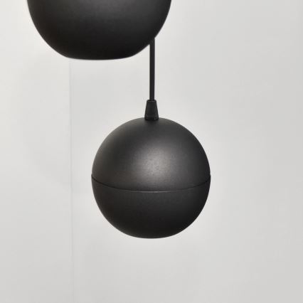 LED-kattokruunu johdossa MIDWAY 4xGU10/4,8W/230V musta