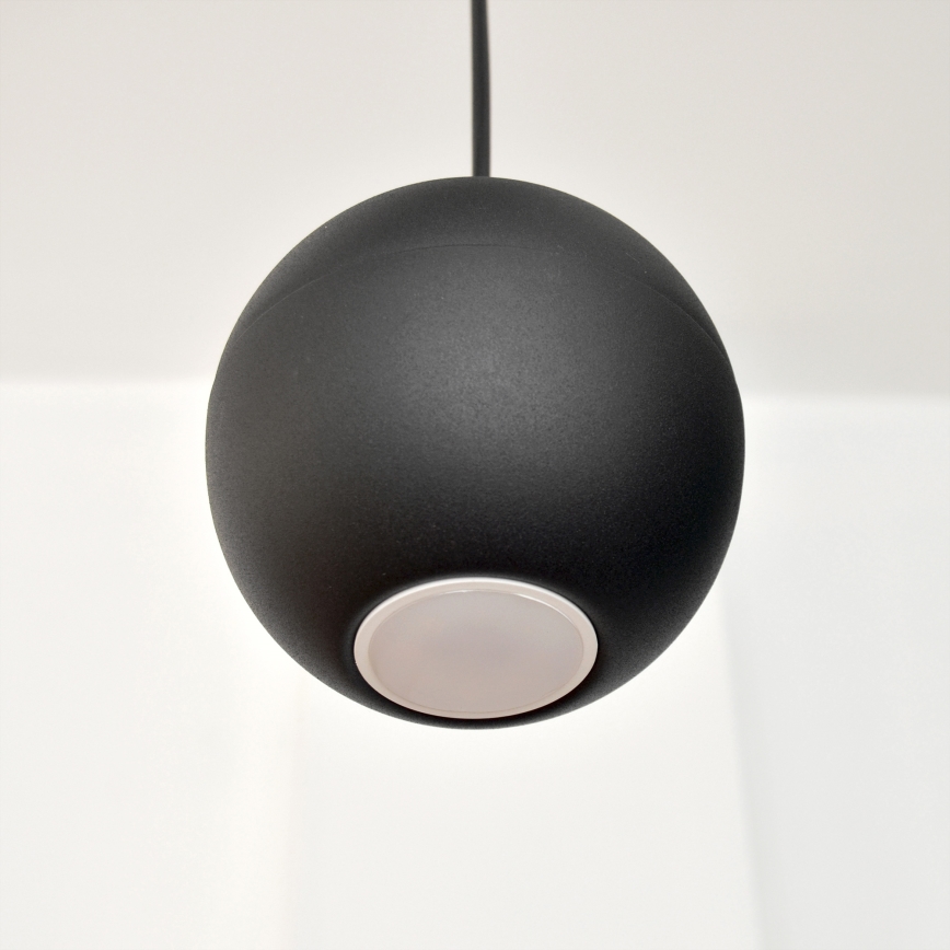 LED-kattokruunu johdossa MIDWAY 4xGU10/4,8W/230V musta