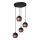 LED-kattokruunu johdossa MIDWAY 4xGU10/4,8W/230V musta/kupari