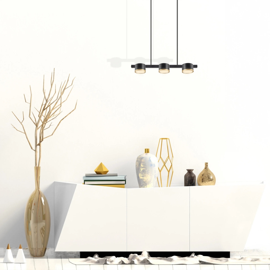LED-kattokruunu johdossa MIRELLA 3xGX53/6W/230V musta