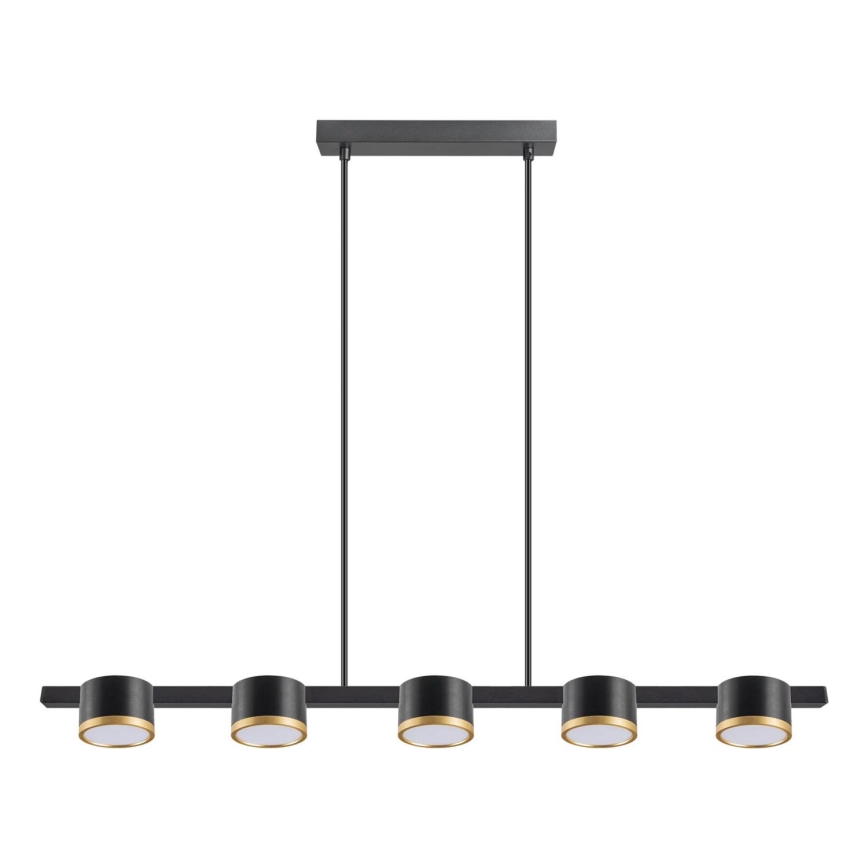 LED-kattokruunu johdossa MIRELLA 5xGX53/6W/230V musta