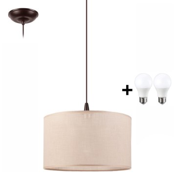 LED-kattokruunu johdossa NOEL 1xE27/60W/230V beige