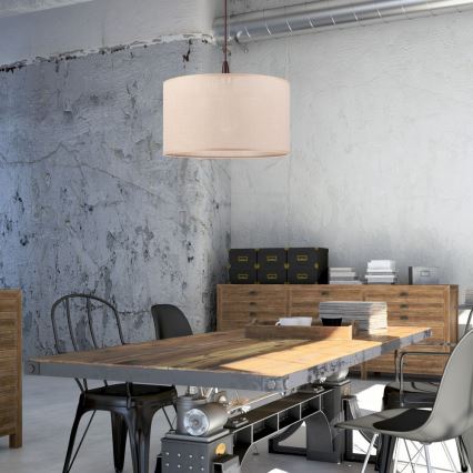 LED-kattokruunu johdossa NOEL 1xE27/60W/230V beige