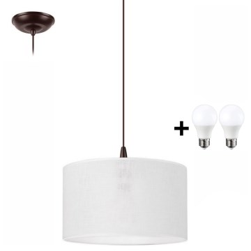 LED-kattokruunu johdossa NOEL 1xE27/60W/230V valkoinen