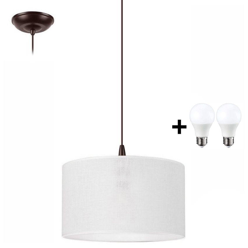 LED-kattokruunu johdossa NOEL 1xE27/60W/230V valkoinen