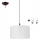 LED-kattokruunu johdossa NOEL 1xE27/60W/230V valkoinen