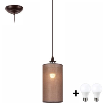 LED-kattokruunu johdossa NOEL MINI 1xE27/60W/230V ruskea