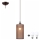LED-kattokruunu johdossa NOEL MINI 1xE27/60W/230V ruskea