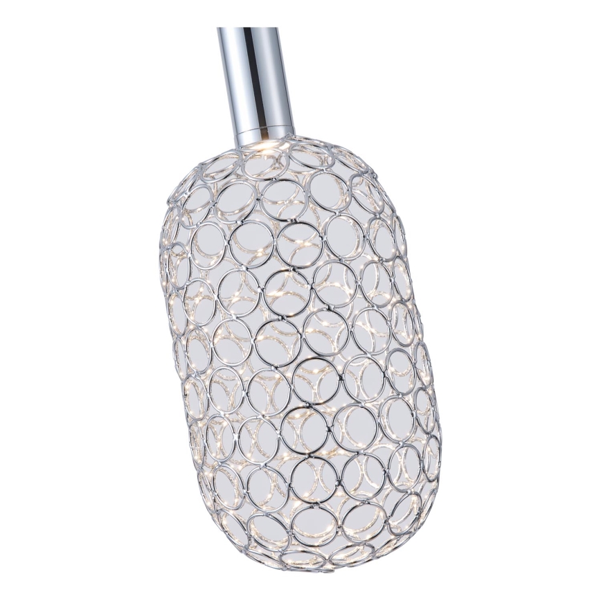 LED-kattokruunu johdossa PERFORATO LED/6,3W/230V 3000K kiiltävä kromi halkaisija 13 cm