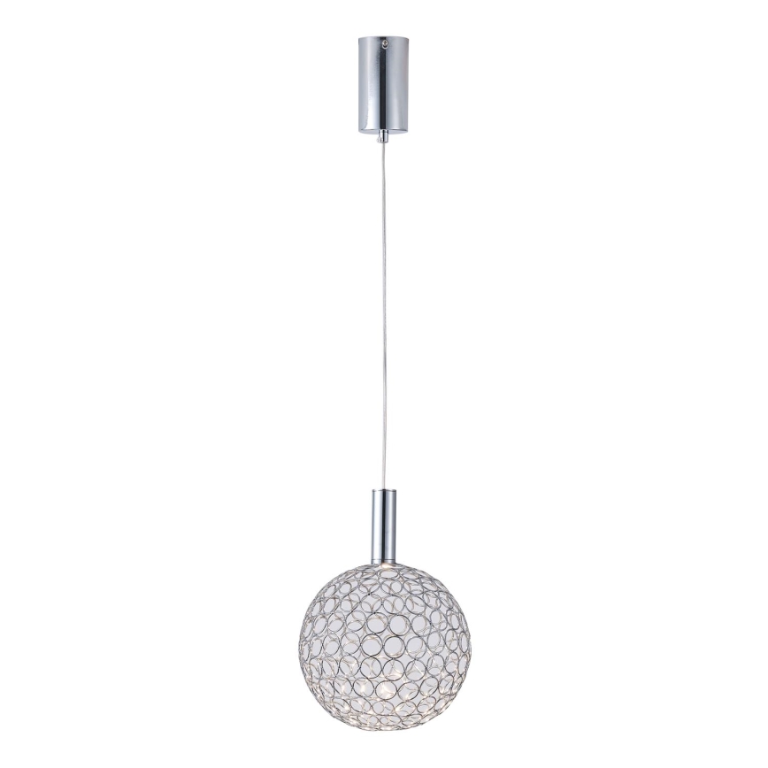LED-kattokruunu johdossa PERFORATO LED/6,3W/230V 3000K kiiltävä kromi halkaisija 20 cm