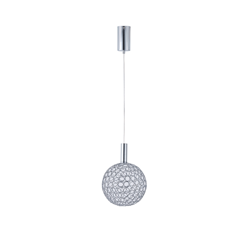 LED-kattokruunu johdossa PERFORATO LED/6,3W/230V 3000K kiiltävä kromi halkaisija 20 cm