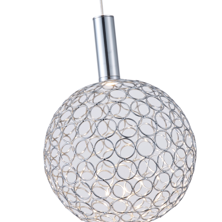 LED-kattokruunu johdossa PERFORATO LED/6,3W/230V 3000K kiiltävä kromi halkaisija 20 cm