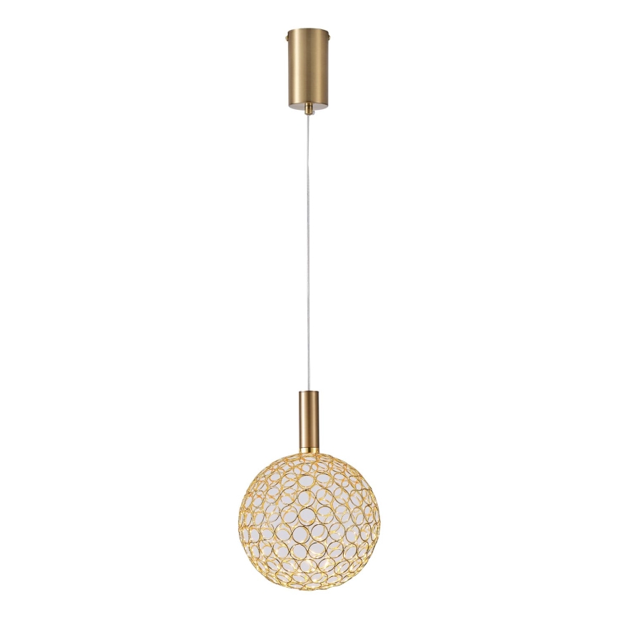 LED-kattokruunu johdossa PERFORATO LED/6,3W/230V 3000K kulta halkaisija 20 cm