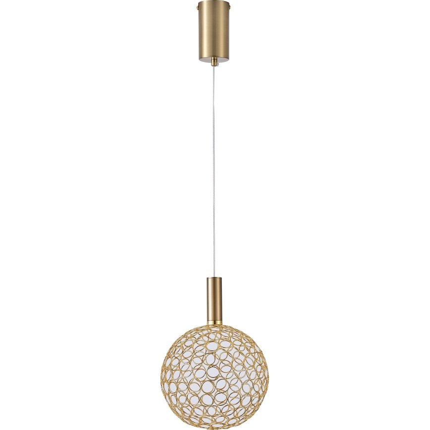 LED-kattokruunu johdossa PERFORATO LED/6,3W/230V 3000K kulta halkaisija 20 cm