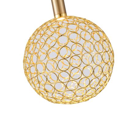 LED-kattokruunu johdossa PERFORATO LED/6,3W/230V 3000K kulta halkaisija 20 cm