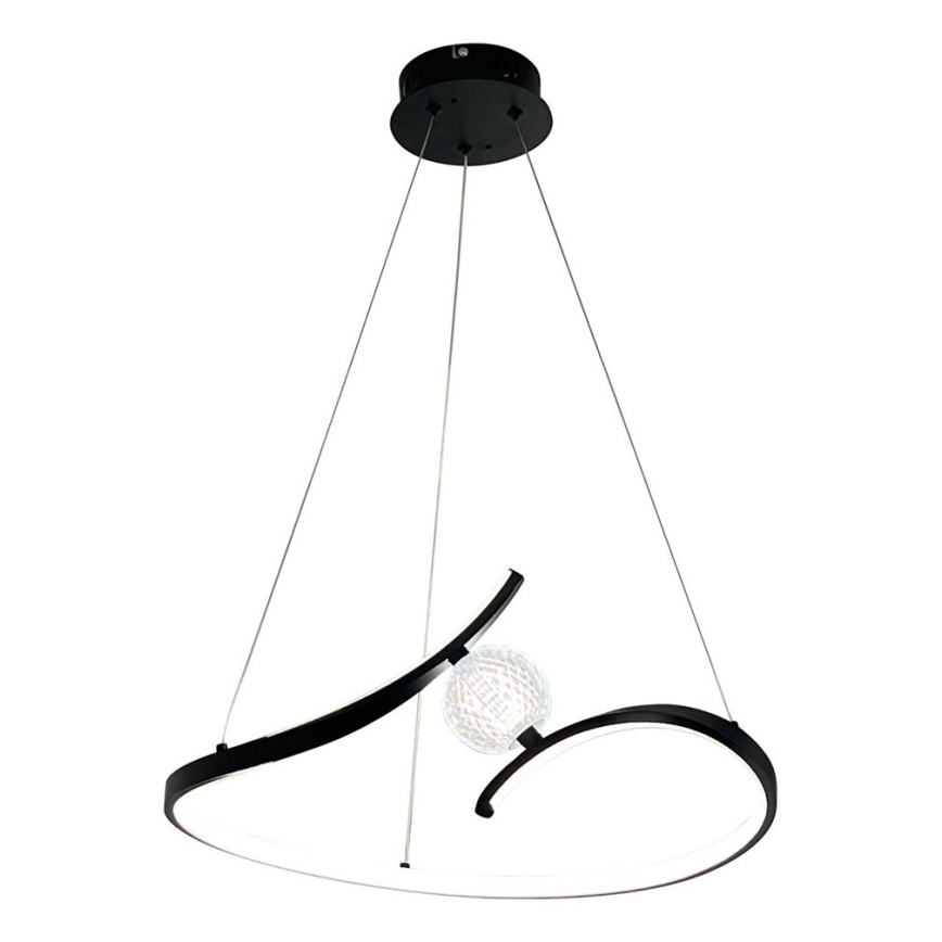 LED-kattokruunu johdossa PERLA LED/34W/230V musta